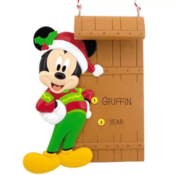 Discount Mickey Mouse With Sled Ornament Licensed Characters