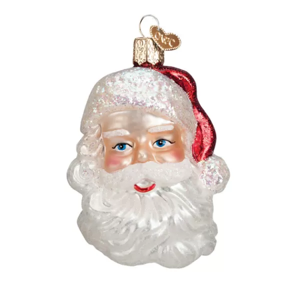 Flash Sale Old World Christmas Mid-Century Santa Head Ornament -