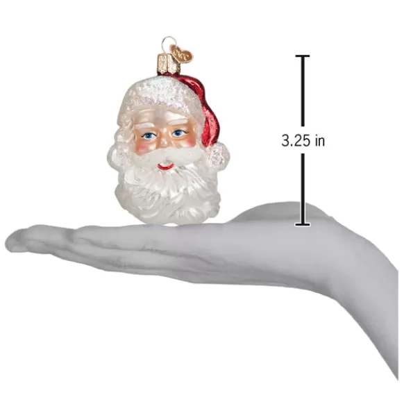 Flash Sale Old World Christmas Mid-Century Santa Head Ornament -