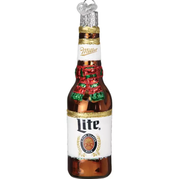Cheap Old World Christmas Miller Lite Bottle Ornament -