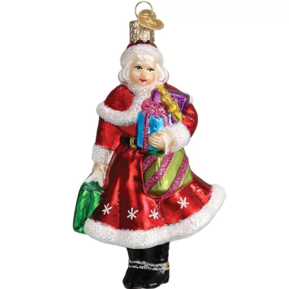 Cheap Old World Christmas Mrs. Claus Goes Shopping Ornament -