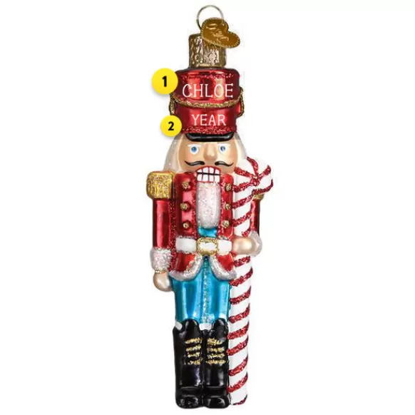 New Old World Christmas Nutcracker Peppermint Ornament -