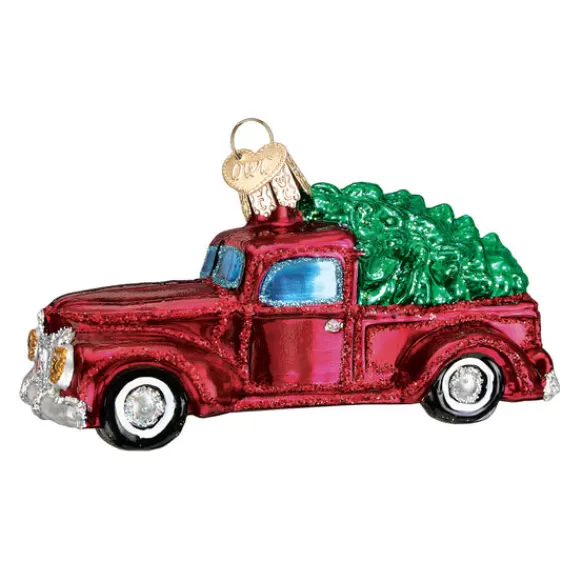 Outlet Old Truck With Tree Ornament - Transportation