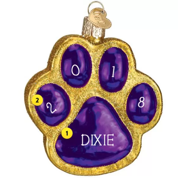 Cheap Old World Christmas Paw Print Ornament -