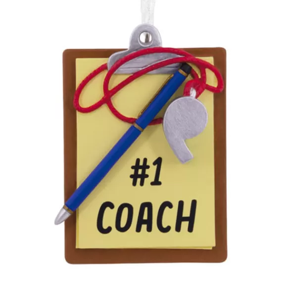 Outlet Hallmark Personalized #1 Coach Clipboard Ornament