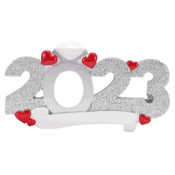 Discount Personalized 2023 Dated Engaged Ornament Engaged, Wedding, & Anniversary