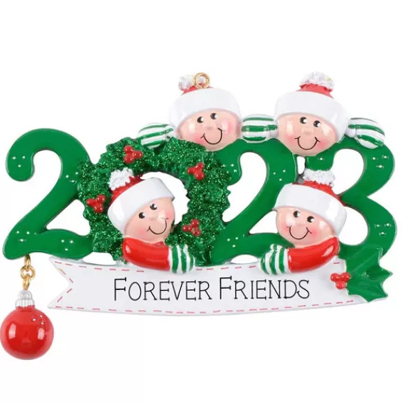 Cheap Personalized 2023 Forever Friends Ornament - Four Friends Friends