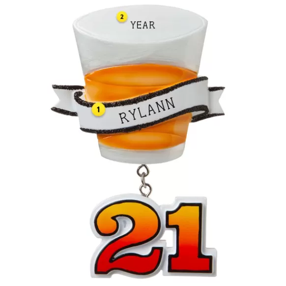 Hot Personalized 21St Birthday Beer Pint Glass Ornament Milestones & Special Occasions