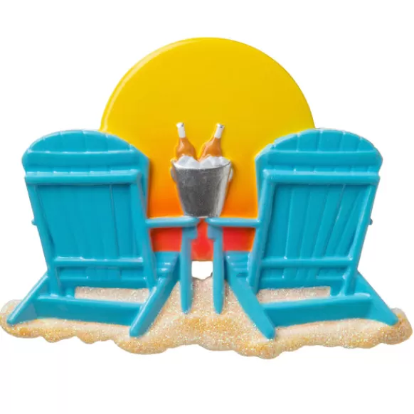 Clearance PolarX Personalized Adirondack Chairs Ornament