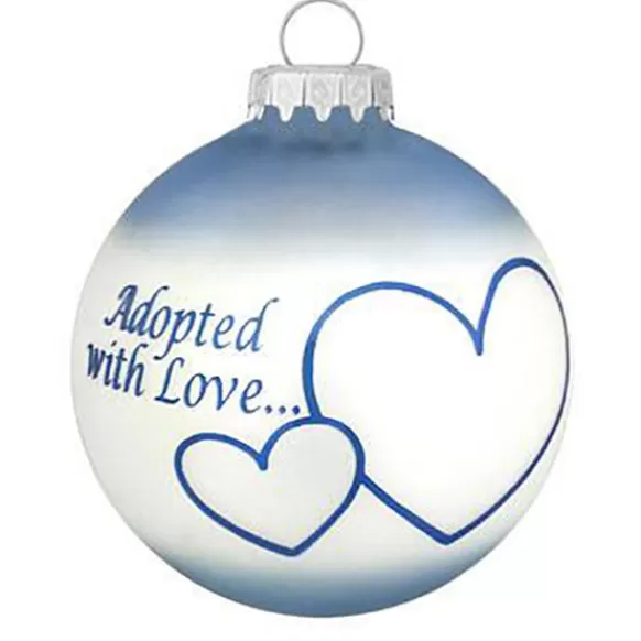 Shop Personalized Adopted With Love Ornament - Blue Baby