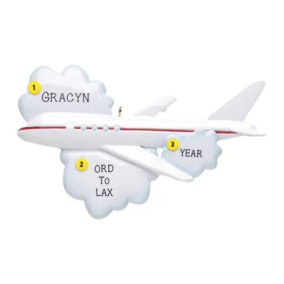 Hot Rudolph & Me Personalized Airplane Ornament