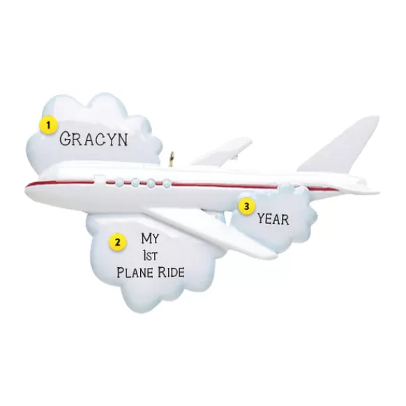 Hot Rudolph & Me Personalized Airplane Ornament