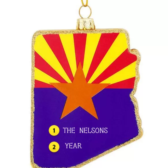 Online Bronners Personalized Arizona Shape Ornament