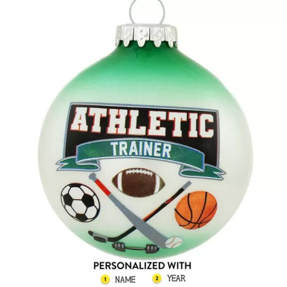 Hot Bronners Personalized Athletic Trainer Glass Bulb Ornament