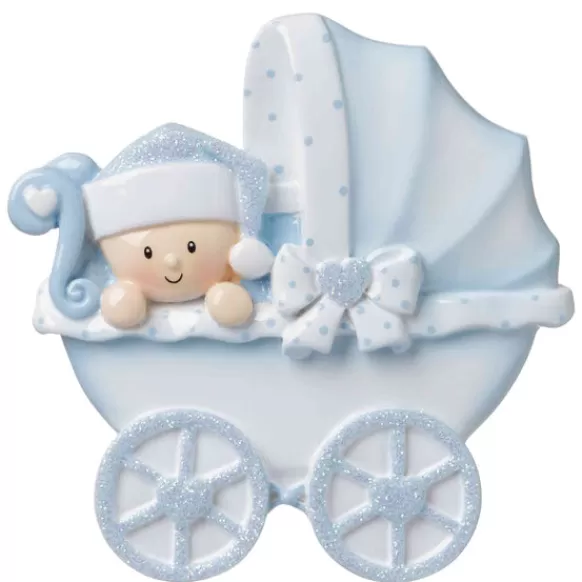 Flash Sale Personalized Baby Boy's 1St Christmas Carriage Ornament Baby