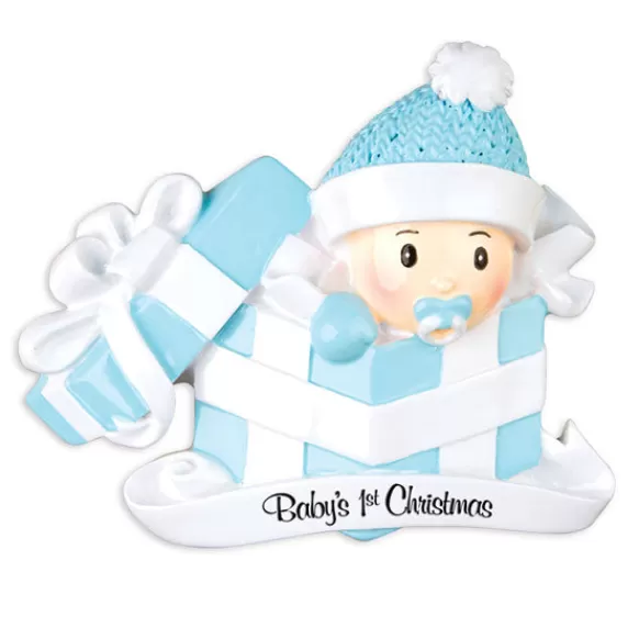 Store Personalized Baby Boy's 1St Christmas Present Ornament Baby
