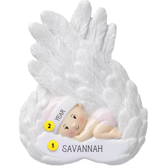 Fashion Personalized Baby Girl Angel Ornament Memorial
