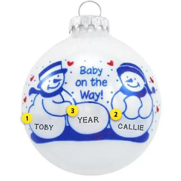Hot Personalized Baby On The Way Ornament Expecting & New Family