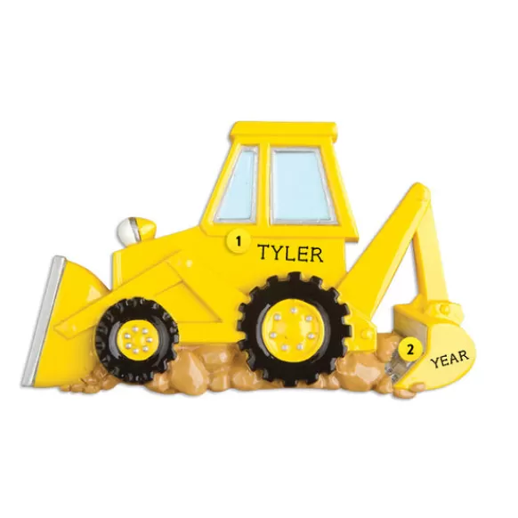 Store Personalized Back Hoe Ornament Kids