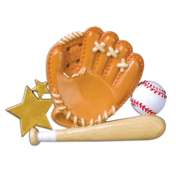 Cheap PolarX Personalized Baseball Glove, Bat, & Ball Ornament