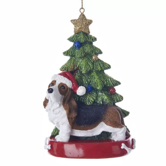 Clearance Kurt Adler Personalized Basset Hound Dog Ornament