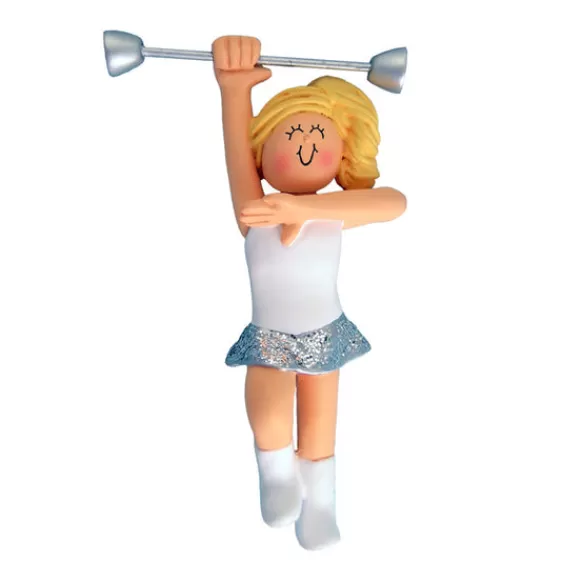 Cheap Ornament Central Personalized Baton Twirler Ornament - Female, Blonde Hair