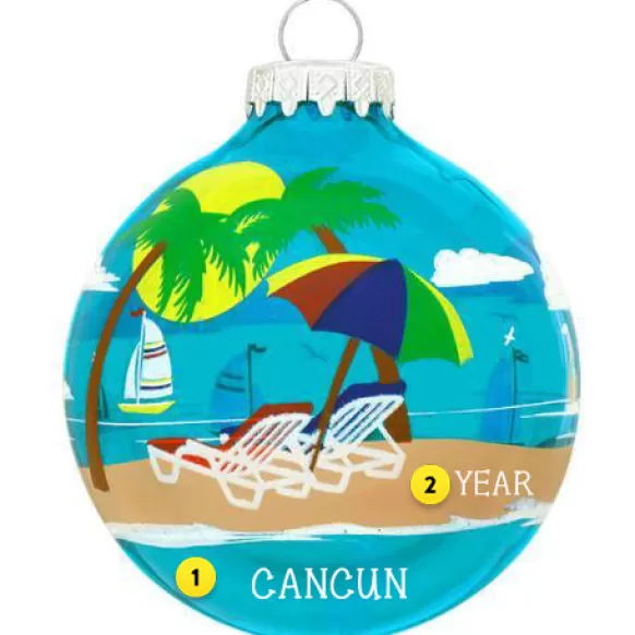 Fashion Bronners Personalized Beach Glass Ornament