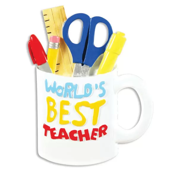 Discount PolarX Personalized Best Teacher Mug Ornament
