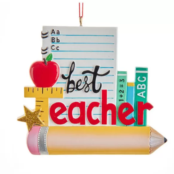 Flash Sale Kurt Adler Personalized Best Teacher Ornament