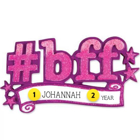 Shop Personalized #Bff Ornament Friends
