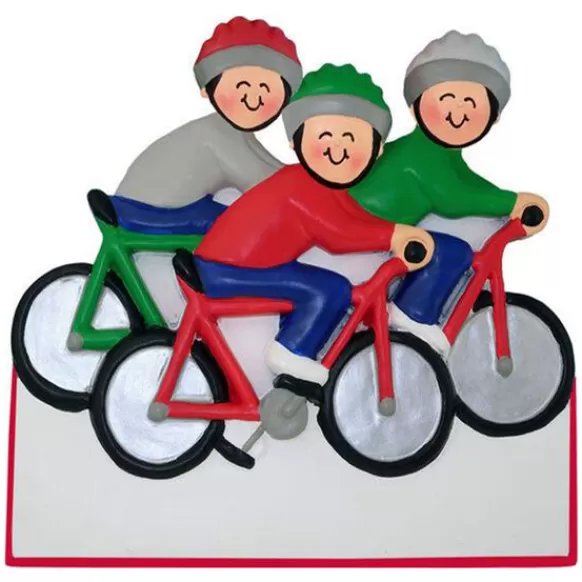 Shop Ornament Central Personalized Bicycling Family Of 3 Ornament
