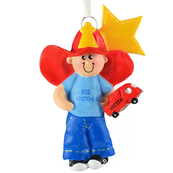 New Personalized Big Brother Fireman Ornament Family Members