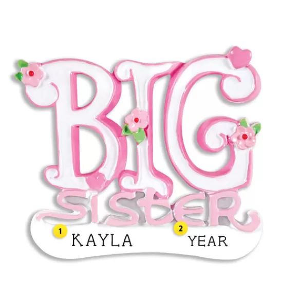 Fashion Personalized Big Sister Ornament Family Members