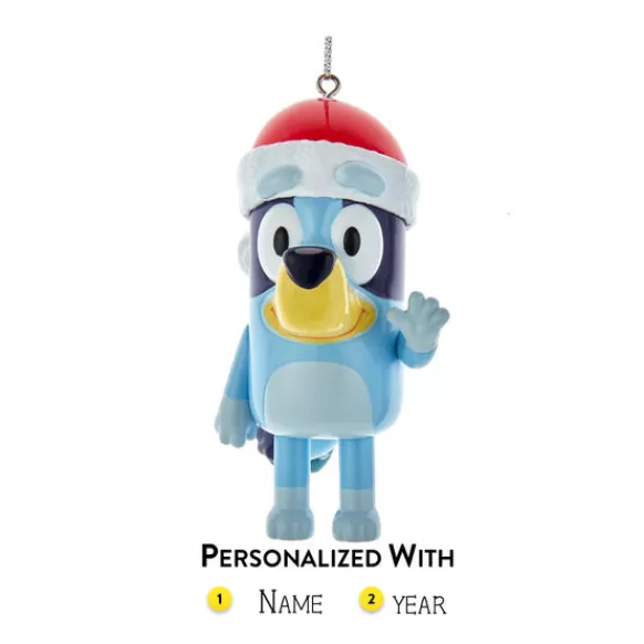 Fashion Personalized Bluey™ With Santa Hat Ornament Kids