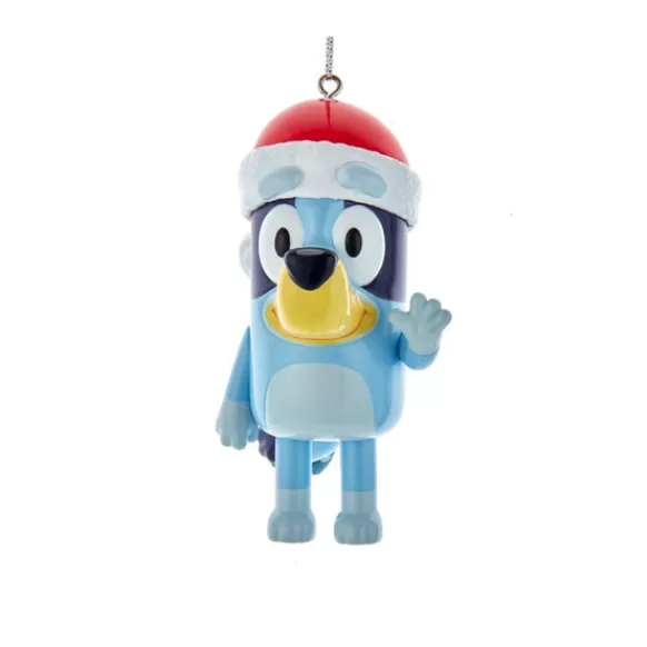 Cheap Personalized Bluey™ With Santa Hat Ornament Licensed Characters