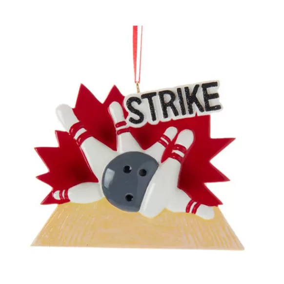 New Kurt Adler Personalized Bowling "Strike" Ornament