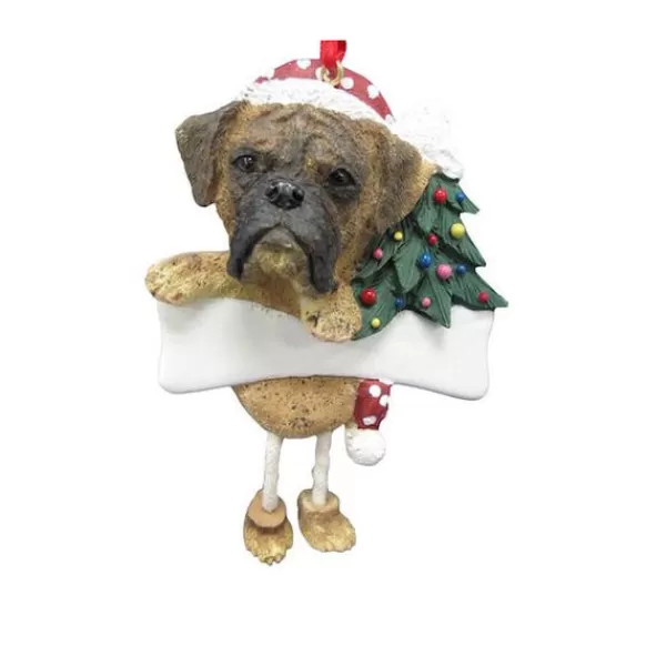 Shop E & S Imports Personalized Boxer Dog Ornament Brindle Uncropped