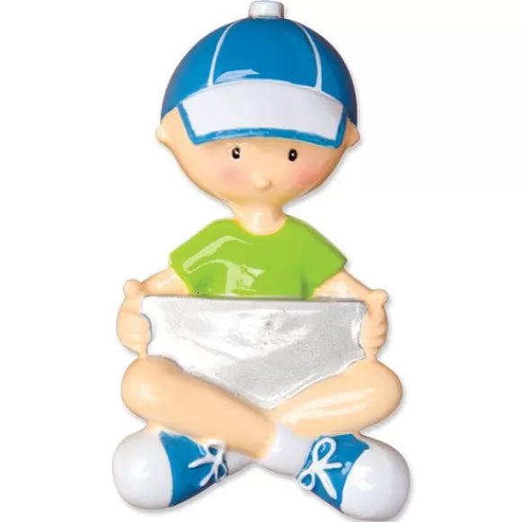 Hot Personalized Boy With Tablet Ornament Growing Up