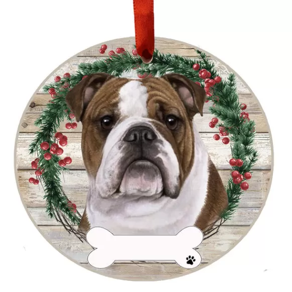Store E & S Imports Personalized Bulldog Ornament