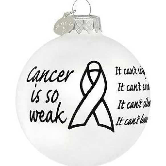 New Personalized "Cancer Is So Weak" Ornament Inspirational