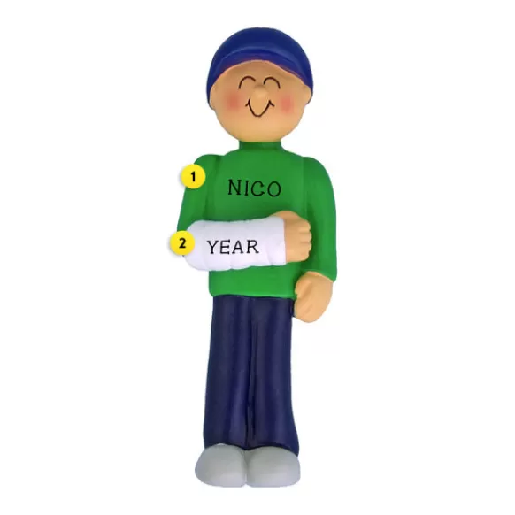 Flash Sale Personalized Cast On Arm Ornament - Male Growing Up