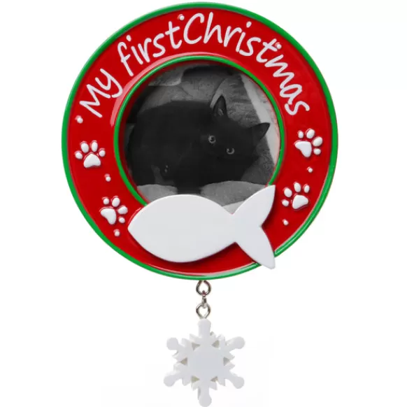 Outlet PolarX Personalized Cat's First Christmas Picture Frame Ornament