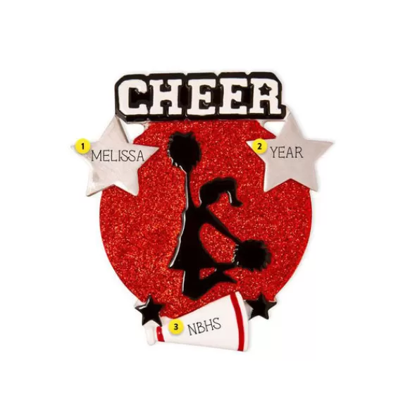 Fashion PolarX Personalized Cheer Ornament - Red