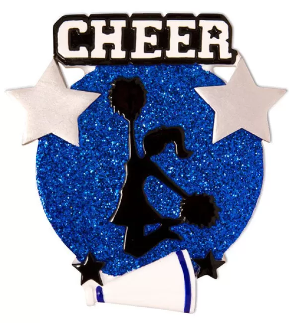 Online PolarX Personalized Cheer Ornament Blue