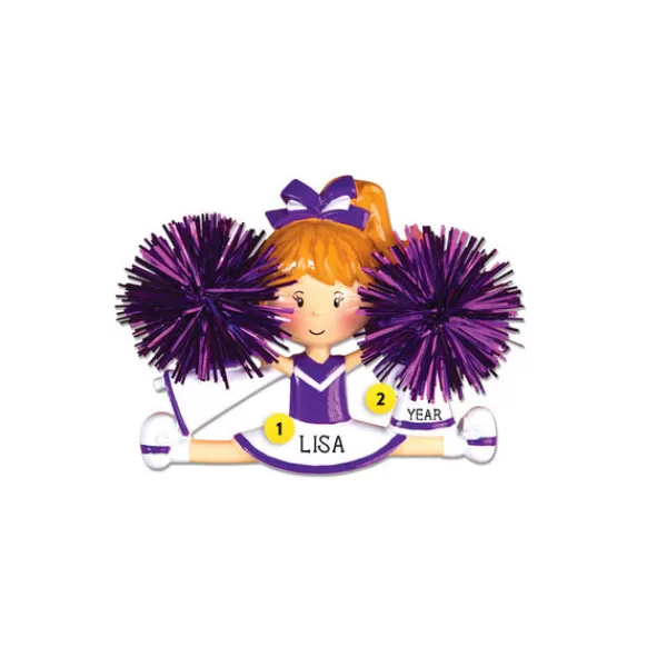 Best Sale PolarX Personalized Cheerleader/Pom Ornament - Purple