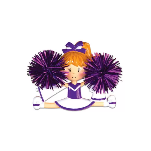 Best Sale PolarX Personalized Cheerleader/Pom Ornament - Purple