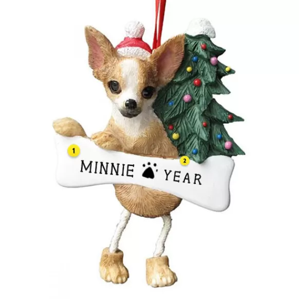 Online E & S Imports Personalized Chihuahua Dog Ornament - Tan