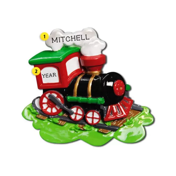 Clearance Personalized Choo Choo Train Ornament Transportation