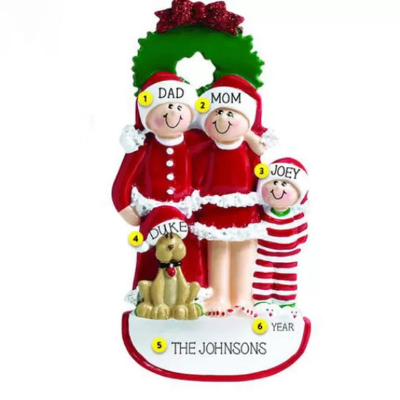 Online Rudolph & Me Personalized Christmas Family Of 3 With Dog Ornament