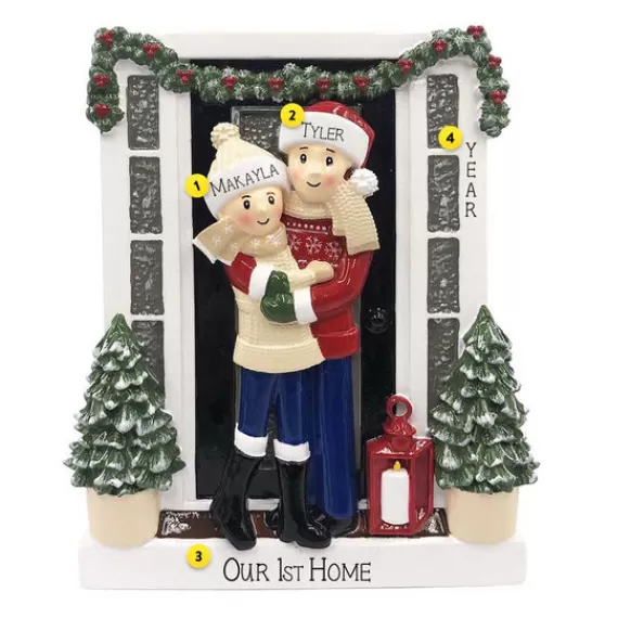 Online Personalized Christmas Home Couple Ornament Couples